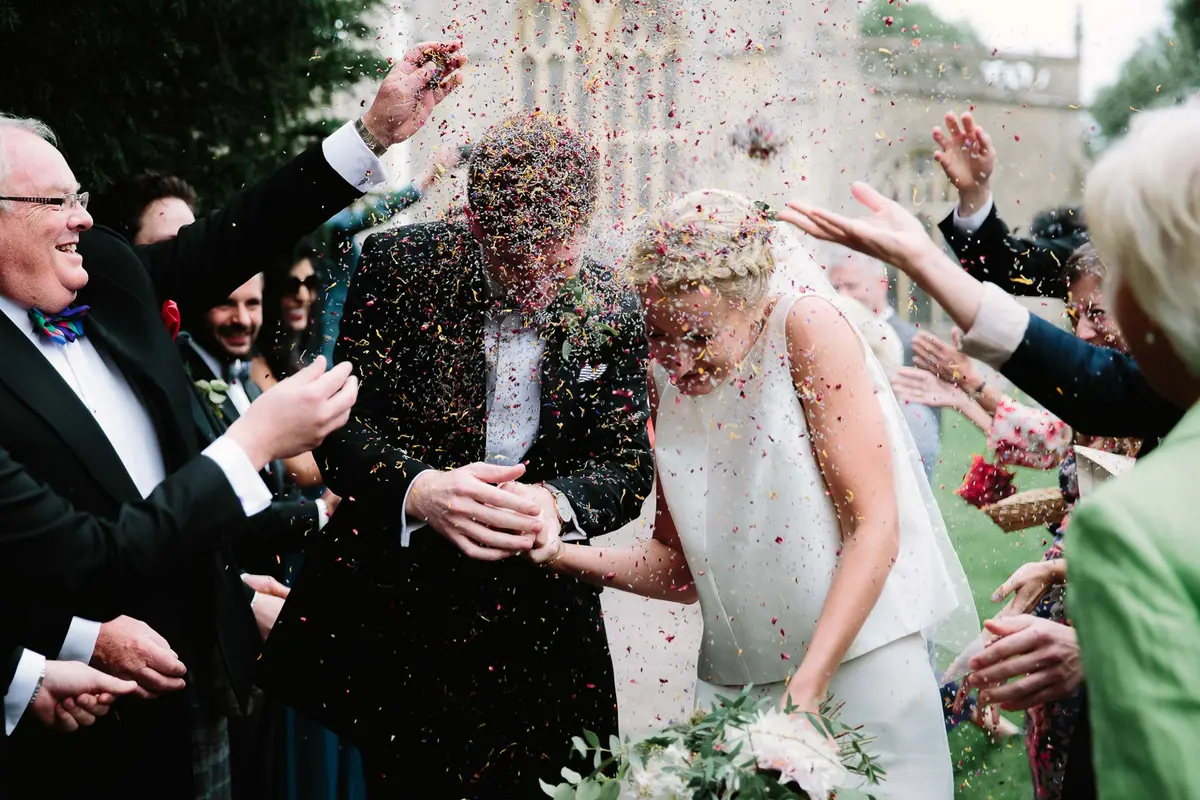 alternative confetti - by Oxford wedding photographer - Philippa James