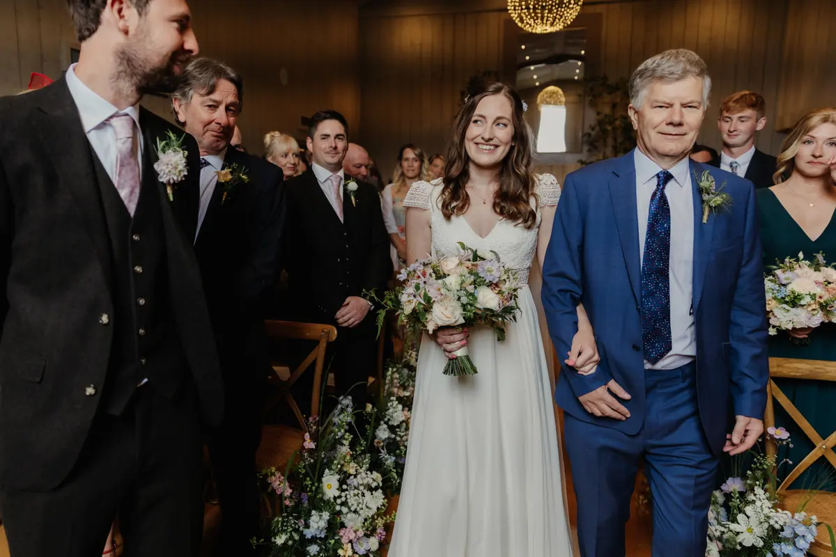Barn Ceremony at Primrose Hill Farm Wedding Venue Oxfordshire - Philippa James Photography