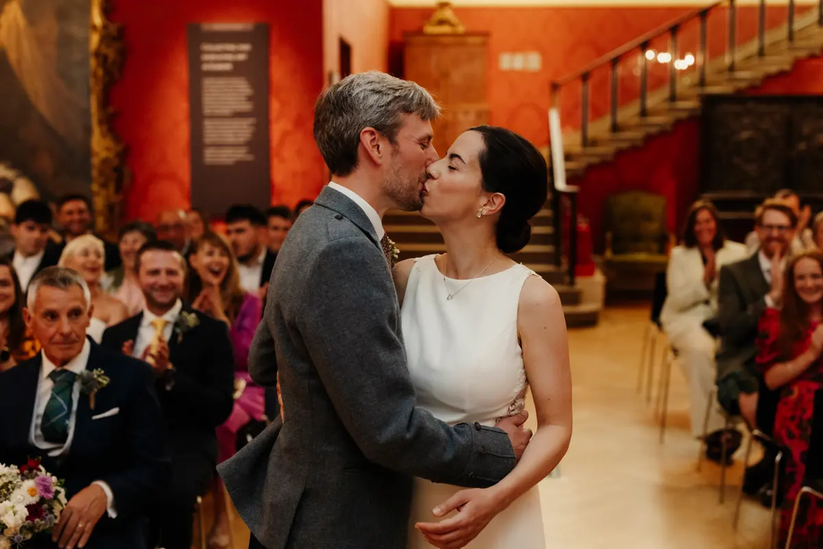 Wedding ceremony in the European Art Gallery at the Ashmolean Museum Oxford