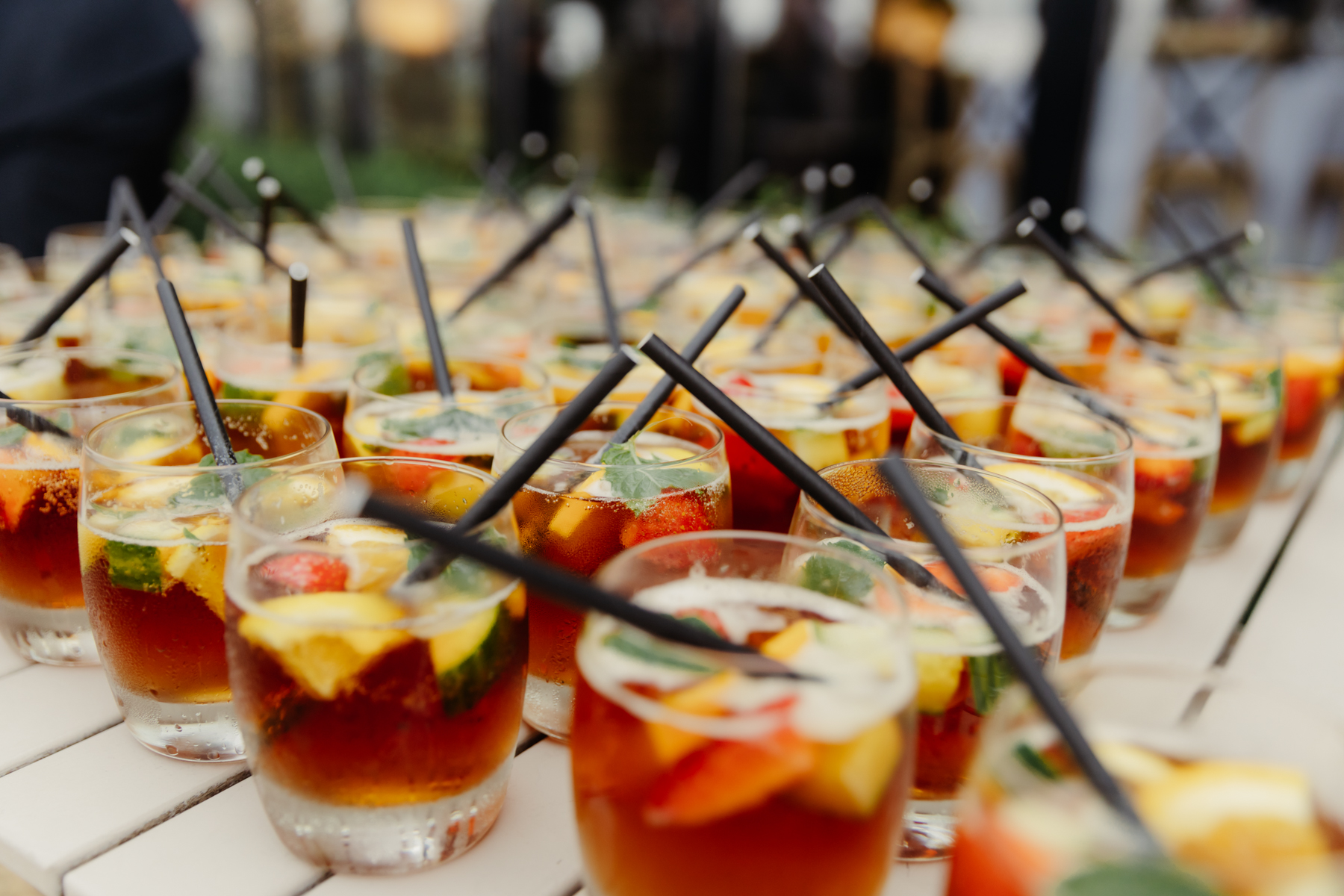 Drinks Reception at Primrose Hill Farm Wedding Venue Oxfordshire