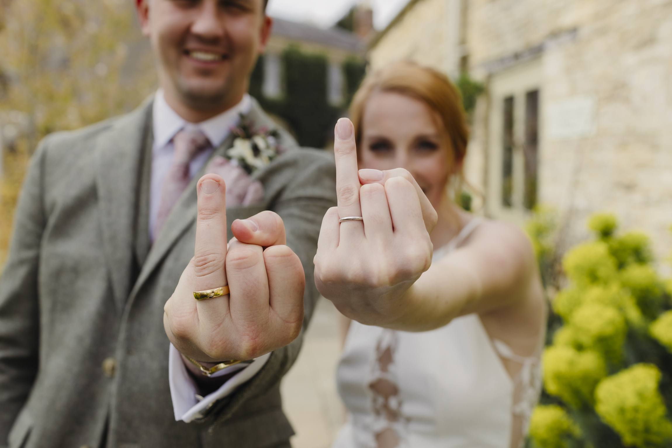Just married at Caswell House