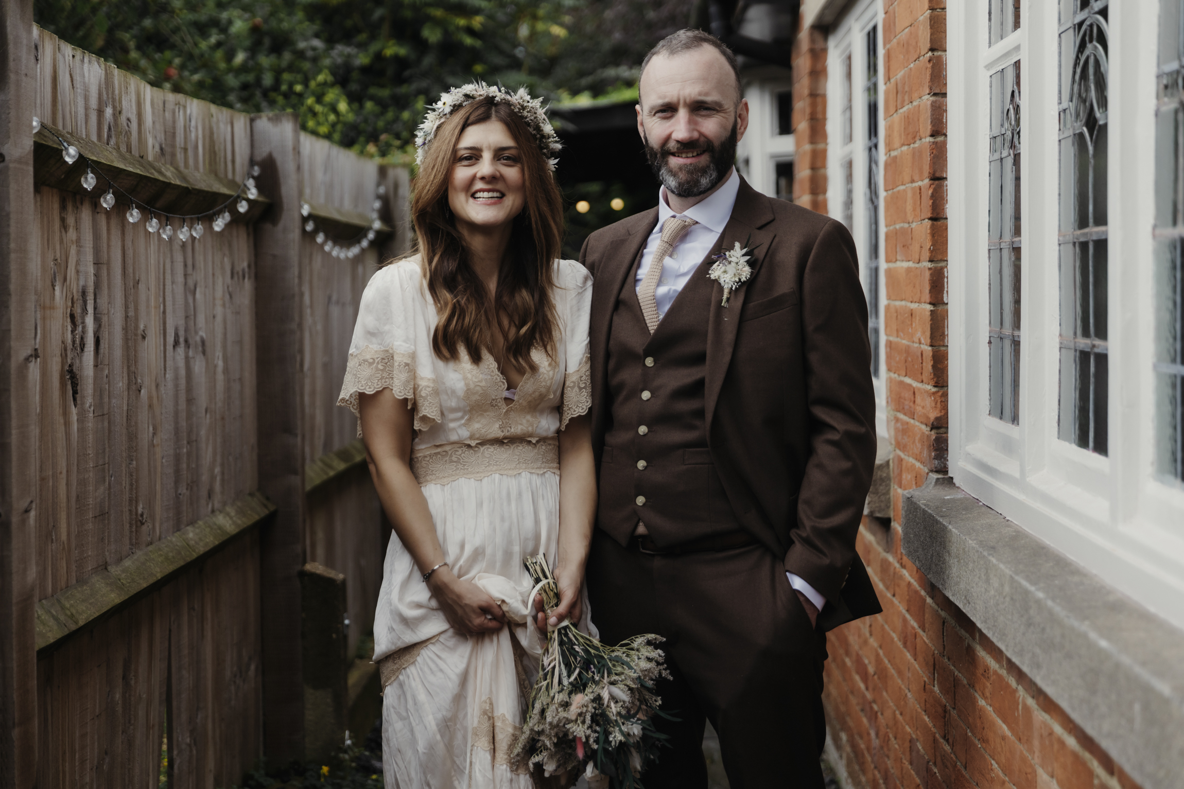 Wedding couple at Oxford Blue pub reception