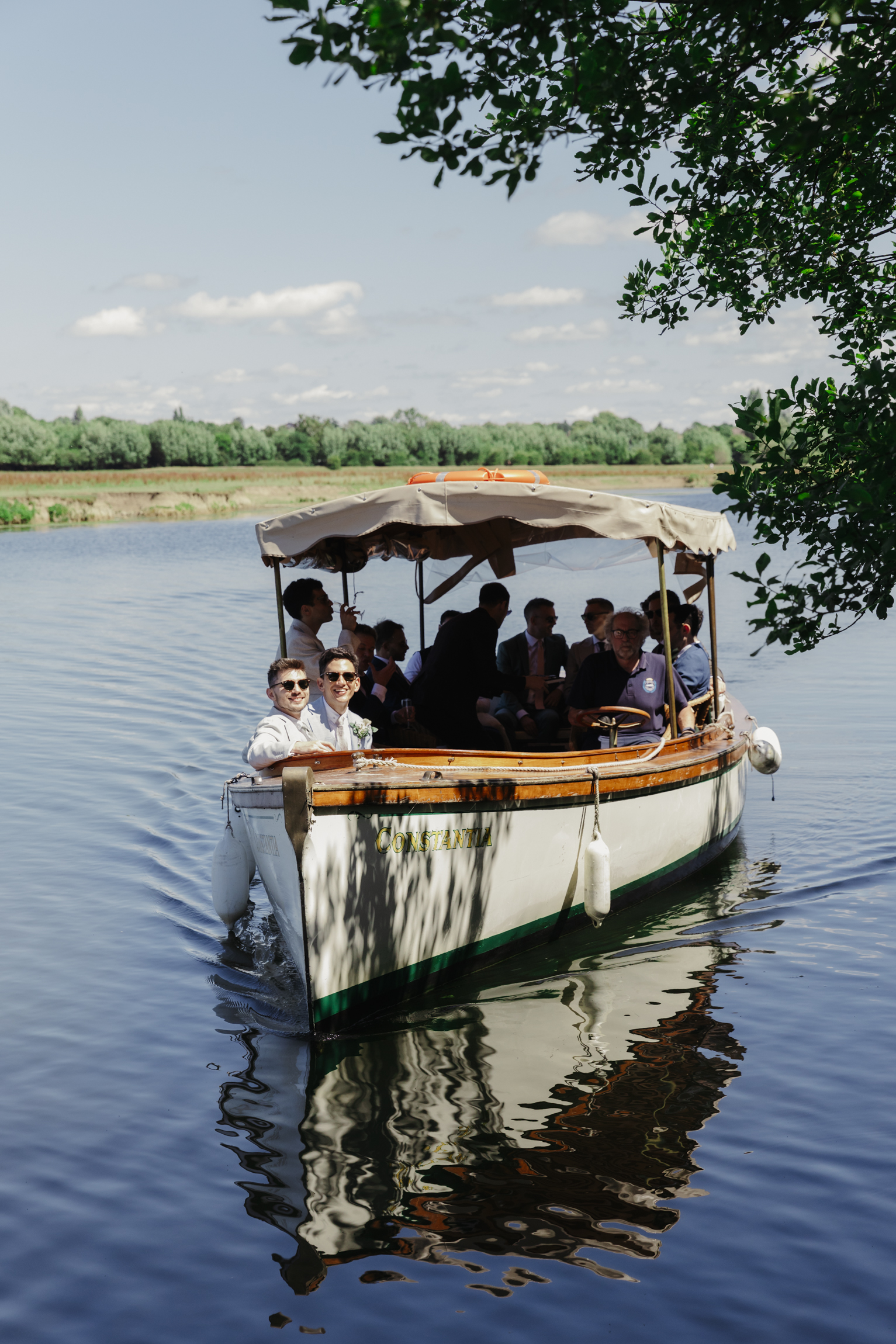 Guests arrive by riverboat to The Perch 