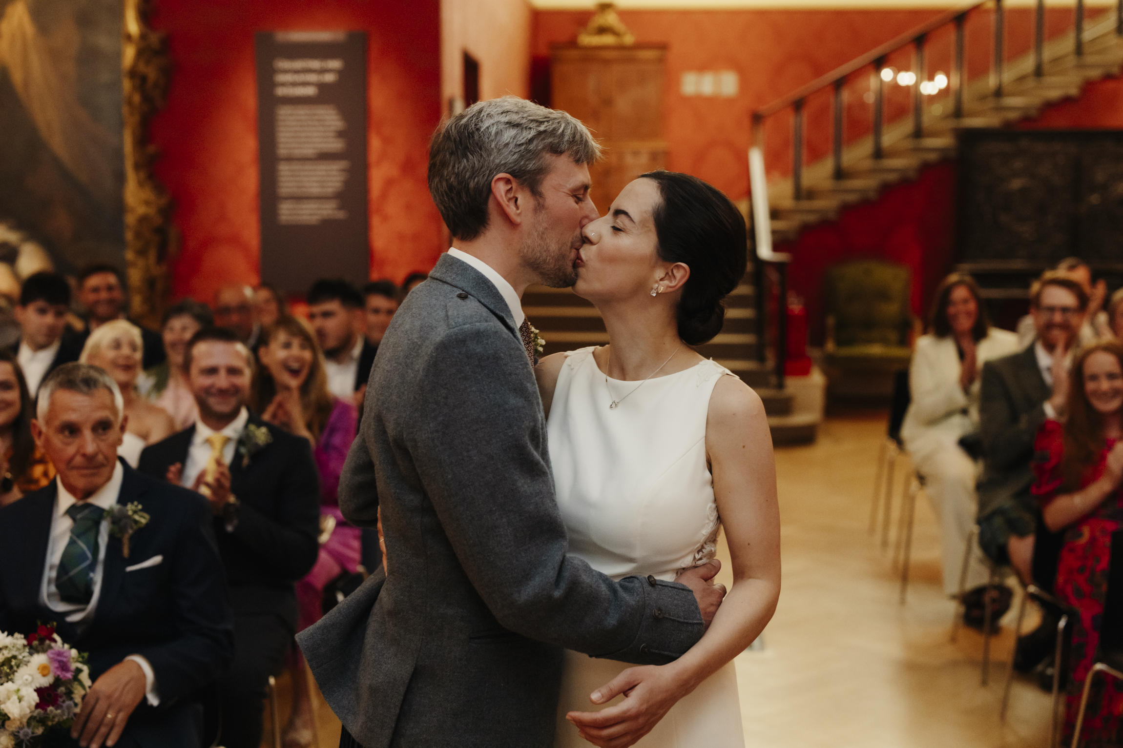 Wedding ceremony in the European Art Gallery at the Ashmolean Museum Oxford

